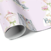Papier Cadeau Robe de mariée de mariés (Coin rond)