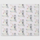 Papier Cadeau Robe de mariée de mariés (Plat)