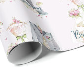 Papier Cadeau Robe de mariée de mariés (Coin rond)