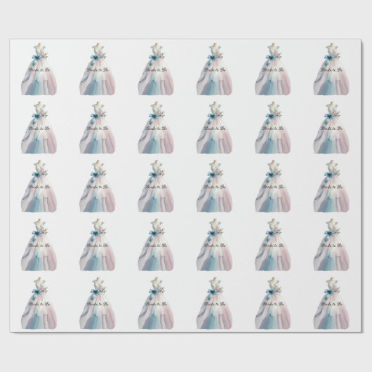 Papier Cadeau Robe de mariée pour la future mariée (Plat)