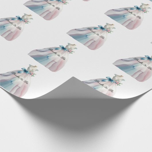 Papier Cadeau Robe de mariée pour la future mariée (Coin)