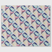 PAPIER CADEAU ROBE JAUNE, CHAUSSURES ROUGES PAPIER EN WRAPPER (Plat)