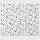 Papier Cadeau Robe rustique Sage Vert Foliage (Plat)