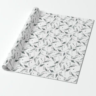 Papier Cadeau Robe rustique Sage Vert Foliage