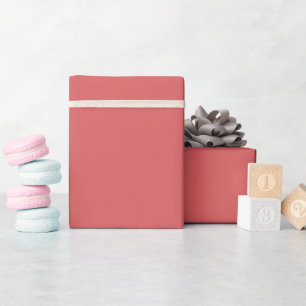 Papier Cadeau Robe unie noir Corail épicé rouge