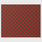 Papier Cadeau Robertson tartson rouge vert plaid (Plat)