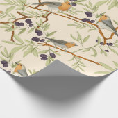 Papier Cadeau Robes sur branches d'oliviers (Coin)