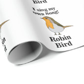 Papier Cadeau Robin Bird Funny Quote (Coin rond)
