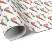 Papier Cadeau Robin de Noël (Coin rond)