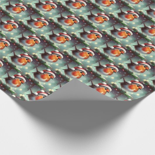 Papier Cadeau Robin de Noël 2 (Coin)