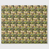 Papier Cadeau Robin Singing Into a Daffodil (Plat)