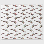 Papier Cadeau Robin sur Sakura (Plat)