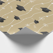 Papier Cadeau Robinets de graduation en or et ruban (Coin)