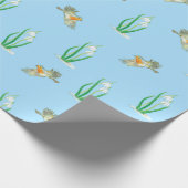 Papier Cadeau Robins rouges et snowdrops (Coin)