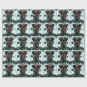 Papier Cadeau Robot 5 papier d'emballage brillant (Plat)