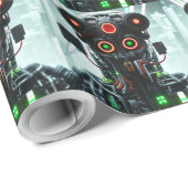 Papier Cadeau Robot 5 papier d'emballage brillant (Coin rond)