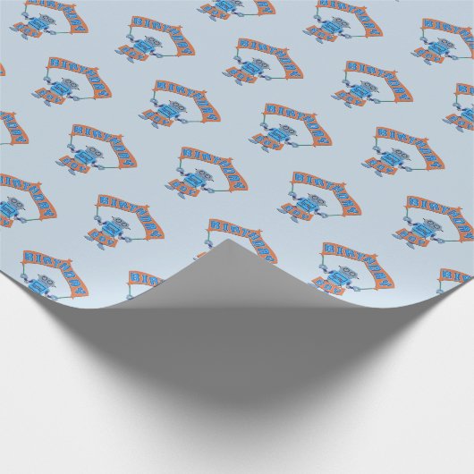 Papier Cadeau Robot Boy Birthday (Coin)