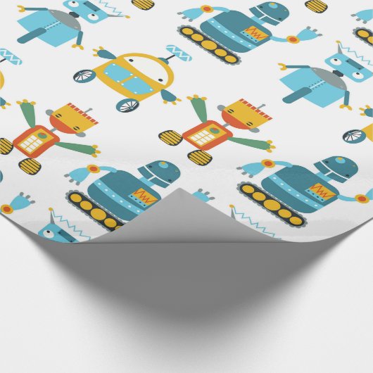 Papier Cadeau Robot coloré d'enfants (Coin)