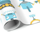Papier Cadeau Robot coloré d'enfants (Coin rond)