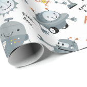 Papier Cadeau Robot convivial (Coin rond)