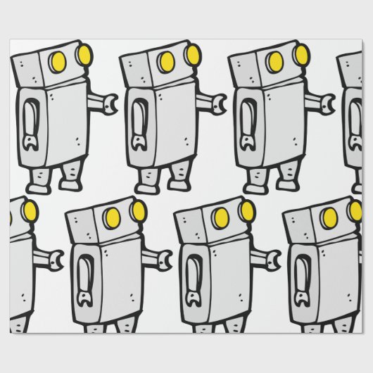 Papier Cadeau Robot de base (Plat)