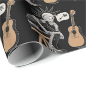 Papier Cadeau Robot de musique confus (Coin rond)