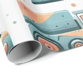 Papier Cadeau Robots (Coin rond)