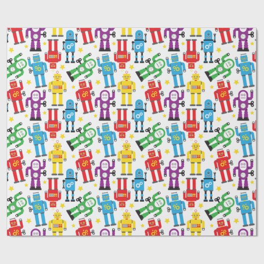 Papier Cadeau Robots et Aliens de science-fiction Enfants Annive (Plat)