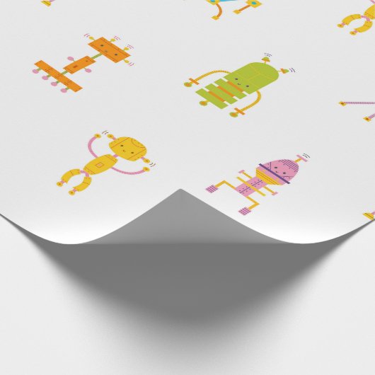 Papier Cadeau Robots mignons (Coin)