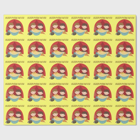 Papier Cadeau Roche de Sleepovers (Plat)