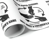 Papier Cadeau Roche-Papier-Ciseaux pas simplement un jeu (Coin rond)