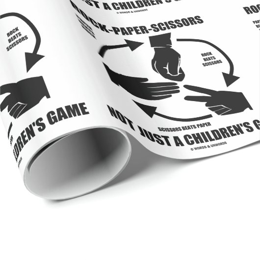 Papier Cadeau Roche-Papier-Ciseaux pas simplement un jeu (Coin rond)