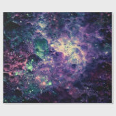 Papier Cadeau Roche spatiale cool de la galaxie violette (Plat)