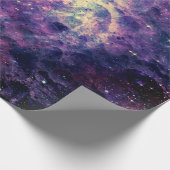 Papier Cadeau Roche spatiale cool de la galaxie violette (Coin)