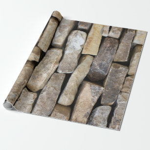 Papier Cadeau Roches empilées Mur de pierre