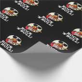 Papier Cadeau Rock n Roll Funny Sushi Roll Pun Dark BG (Coin)