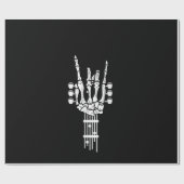 Papier Cadeau Rock & Roll Skeleton Guitare Musique LoWrapping Pa (Plat)
