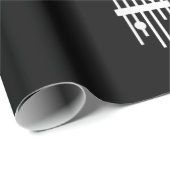 Papier Cadeau Rock & Roll Skeleton Guitare Musique LoWrapping Pa (Coin rond)