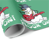 Papier Cadeau Rock Snowman (Coin rond)