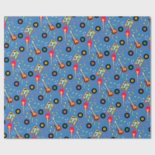 Papier Cadeau Rock Star Boys Band Anniversaire (Plat)