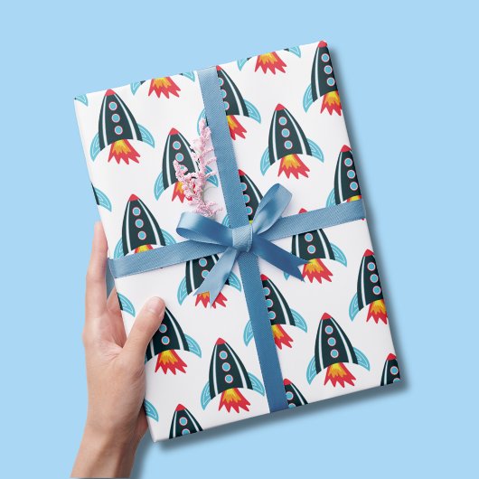 Papier Cadeau Rocket Space