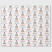 Papier Cadeau Rocket Spacship Lancement Nom personnalisé Anniver (Plat)