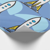 Papier Cadeau Rocketship Prêt Pour Le Lancement