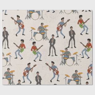 Papier Cadeau Rockeurs Hillbill Vintage