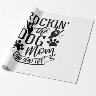 Papier Cadeau Rockin Chien Maman Et Tante Life