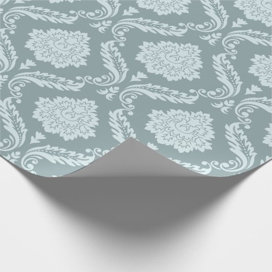 Papier Cadeau Rococo Damask Pattern Duck Egg Blue+Teal (Coin)