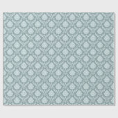 Papier Cadeau Rococo Damask Rpt Pattern Duck Egg Blue+Teal (Plat)