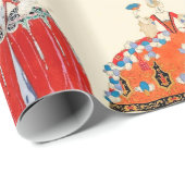 PAPIER CADEAU ROCOCO LADIES ART DÉCO DESIGN MODE COSTUME (Coin rond)