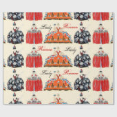 PAPIER CADEAU ROCOCO LADY ART DÉCO MODE COSTUME DESIGNER (Plat)