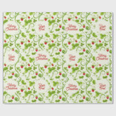 Papier Cadeau Rococo Revival Wild Strawberry & Clover Custom (Plat)